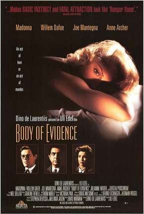 Capa do Filme Corpo em Evidência (1993) – pôster oficial