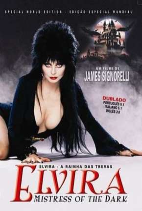Capa do Filme Elvira - A Rainha das Trevas (1988) – pôster oficial