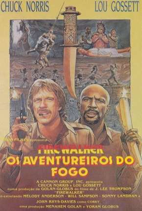 Capa do Filme Os Aventureiros do Fogo (1986) – pôster oficial