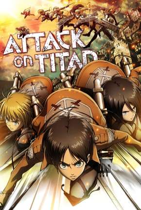 Capa do Desenho Ataque dos Titãs - Shingeki no kyojin 1ª Temporada (2019) – pôster oficial