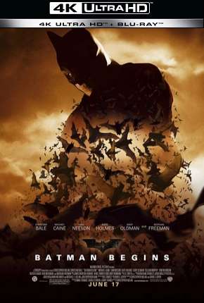 Capa do Filme Batman Begins - 4K (2005) – pôster oficial