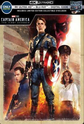 Capa do Filme Capitão América - O Primeiro Vingador 4K Remux (2011) – pôster oficial