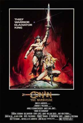 Capa do Filme Conan, o Bárbaro - BD-R (1982) – pôster oficial