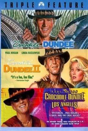 Capa do Filme Crocodilo Dundee 1, 2 e 3 (1986 - 2001) – pôster oficial