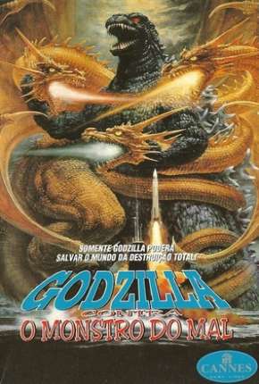 Capa do Filme Godzilla Contra o Monstro do Mal (Godzilla vs. King Ghidorah) (1991) – pôster oficial