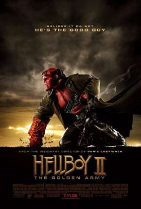 Capa do Filme Hellboy II - O Exército Dourado (2008) – pôster oficial