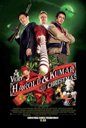 Capa do Filme O Natal Maluco de Harold e Kumar (2011) – pôster oficial