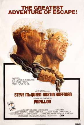 Capa do Filme Papillon - DVD-R (1973) – pôster oficial