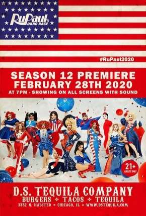 Capa do Série RuPaul’s Drag Race - 12ª Temporada Legendada (2020) – pôster oficial