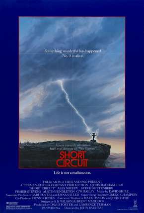 Capa do Filme Um Robô em Curto Circuito (1986) – pôster oficial
