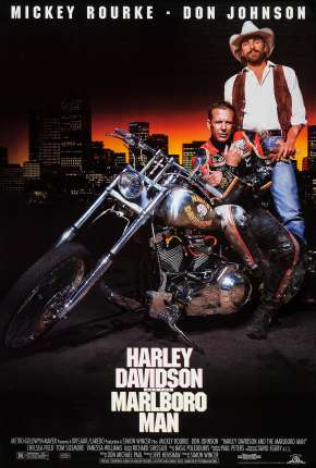 Capa do Filme Harley Davidson e Marlboro Man - Caçada Sem Tréguas (1991) – pôster oficial