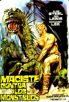 Capa do Filme O Filho de Hércules Contra os Monstros de Fogo - Maciste Contra os Monstros (1962) – pôster oficial