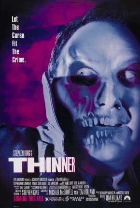 Capa do Filme A Maldição - Thinner (1996) – pôster oficial