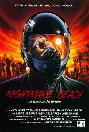 Capa do Filme A Praia do Pesadelo - Nightmare Beach Legendado (1989) – pôster oficial