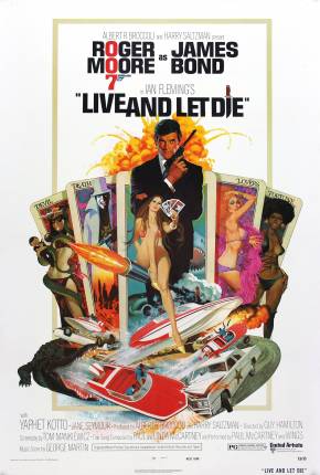 Capa do Filme Com 007 Viva e Deixe Morrer / Live and Let Die (1973) – pôster oficial