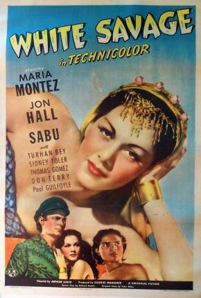 Capa do Filme Branca Selvagem / White Savage (1943) – pôster oficial