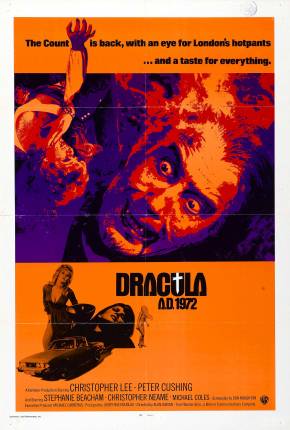 Capa do Filme Drácula no Mundo da Minissaia (1972) – pôster oficial