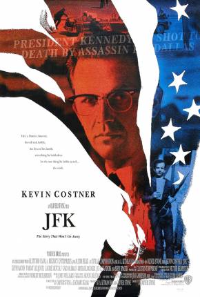 Capa do Filme JFK - A Pergunta que Não Quer Calar (1991) – pôster oficial