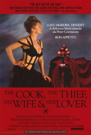 Capa do Filme O Cozinheiro, o Ladrão, sua Mulher e o Amante - Legendado (1989) – pôster oficial