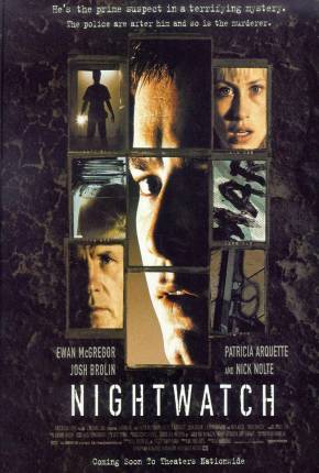Capa do Filme O Principal Suspeito / Nightwatch (1997) – pôster oficial