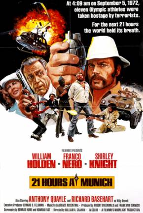 Capa do Filme Pânico em Munique / 21 Hours at Munich (1976) – pôster oficial