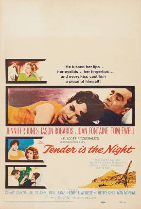 Capa do Filme Suave é a Noite / Tender Is the Night (1962) – pôster oficial