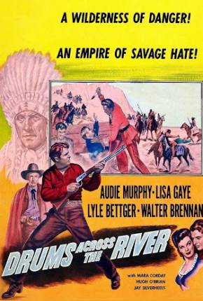 Capa do Filme Tambores da Morte / Drums Across the River (1954) – pôster oficial