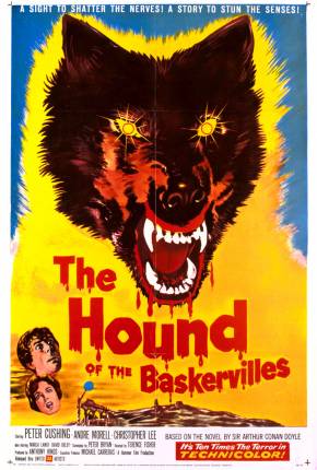 Capa do Filme O Cão dos Baskervilles (1959) – pôster oficial